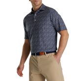 FootJoy Lisle Tossed Tulips Self Collar Polo